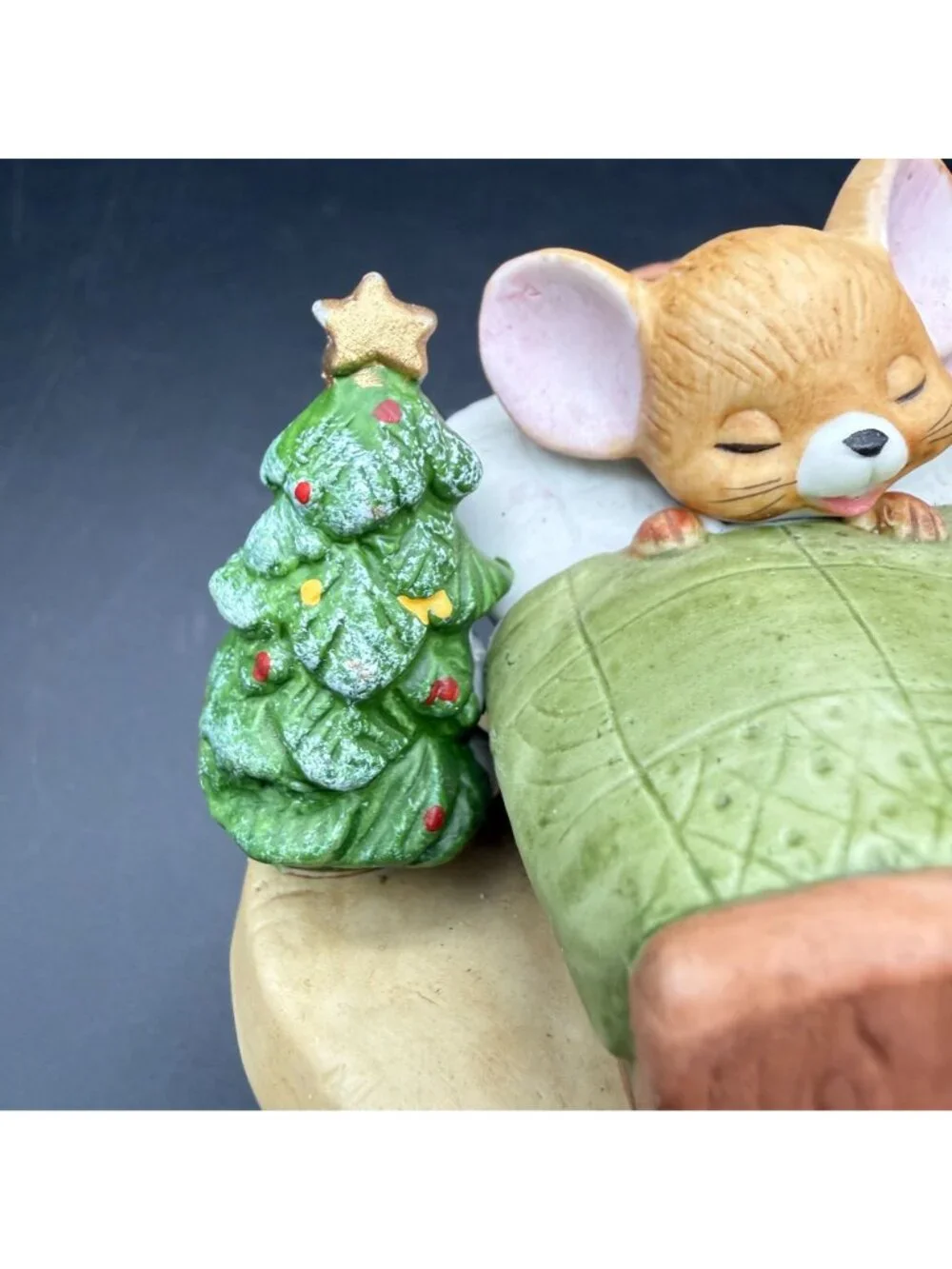 Vtg 70s Enesco Twas the Night Before Christmas Mice Porcelain Figurine Taiwan
